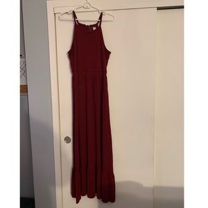 Burgundy maxi dress